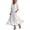 White, variant on YuXingFu Sundresses for Women Beach Mid-Length V-Neck Plus Size Womens Dress 3/4 Sleeve with Pocket Casual Summer White S