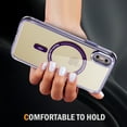 thumbnail image 6 of Decase Magnetic Case for iPhone XS Max,Compatible with Mag-safe,Military-Grade Protection,Slim Stylish Non-Yellowing Shockproof Case for iPhone XS Max,Clear Anti-Scratch Back Cover,Purple, 6 of 8