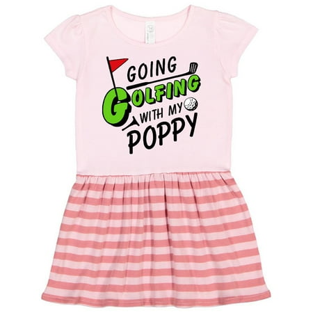 

Inktastic Going Golfing with my Poppy- kids golf Gift Toddler Girl Dress