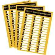 Circuit Breaker Directory Sign,Self Adhesive Fuse Box Sign,Load Center Identification Stickers,6 Sheets Per Pack