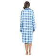 thumbnail image 3 of Casual Nights Women's Plaid Long Sleeve Zip Up Long Nightgown, 3 of 4
