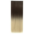 thumbnail image 2 of LELINTA Women 26" Long Straight 3/4 Full Head Clip in Synthetic Hair Extentions 160g Black Brown Blonde, 2 of 4