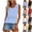 Khaki Tank Top Woman, variant on Womens Crochet Tank Tops Summer Spring Boho Sleeveless Cute Knit Sweater Vest Trendy Beach Vacation Clothes White XL
