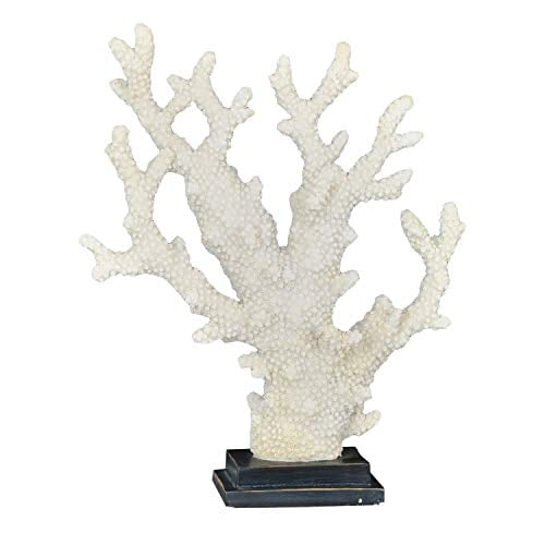 Crestview Collection Resin Natural Coral Statue in White