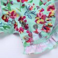 thumbnail image 6 of Venjoe Newborn Baby Girls One Piece Long Sleeve Floral Printed Ruffles Rash Guard Swimsuit Bathing Light Green 18-24M, 6 of 7