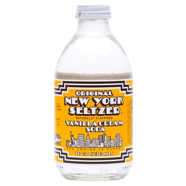 Original New York Seltzer Vanilla Cream Soda 10 oz Glass Bottles Pack