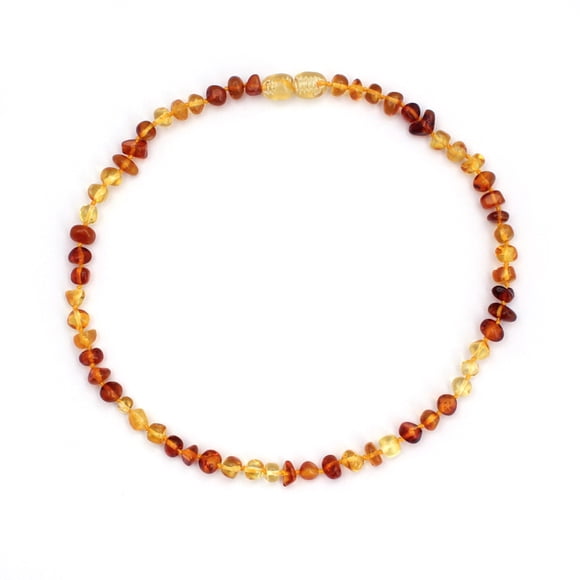Retro Women Natural Amber Beaded Necklace Jewelry Handmade Mothers Day Gift