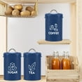 thumbnail image 5 of Vesteel 3 Piece Kitchen Canisters for Kitchen Counter, Sugar Tea Coffee Kitchen Canister Set Food Storage Jars with Bamboo Lids - Blue, 5 of 7