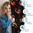 thumbnail image 3 of Blackout Kids Curtains,Black Halloween Pumpkin Faces Childrens Insulated Curtains Set Of 2,Bedroom Essentials,Toddler Room Decor 42"x54", 3 of 5