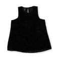 thumbnail image 2 of Alfani Blusa de terciopelo para mujer, negro, 10, 2 of 2