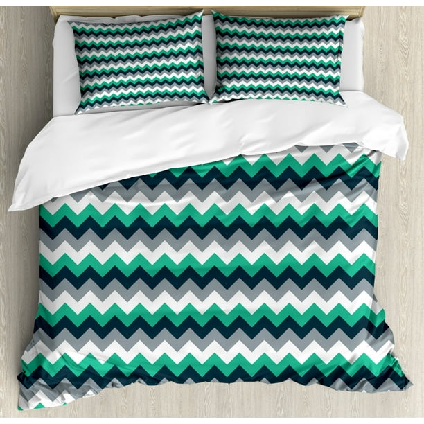 Chevron King Size Duvet Cover Set Zig Zag Symmetric Arrows Striped Pattern In Vibrant Color Artisan Chevron King Size Duvet Cover Set Zig, Chevron King Size Bedding
