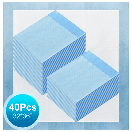 INSMART Disposable Underpads 32 X 36 40 Count Disposable Incontinence Bed Pads-Bed Pads for Incontinence Disposable-Waterproof Bed Pads-Incontinence Bed Pads