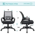 thumbnail image 7 of Lacoo Adjustable Mid Back Office Chair Mesh Swivel Desk Chair with Armrests, Black, 7 of 7