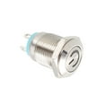 thumbnail image 5 of Uxcell Momentary Metal Push Button Switch Flat Head 12mm Mounting Dia 1NO 3-6V Blue LED Light, 5 of 5