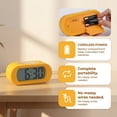 thumbnail image 7 of REGALWOVEN Oval Digital Alarm Clock for Bedroom, Alarms with Big Numbers Display, Adjustable Alarm Snooze Yellow, 7 of 7