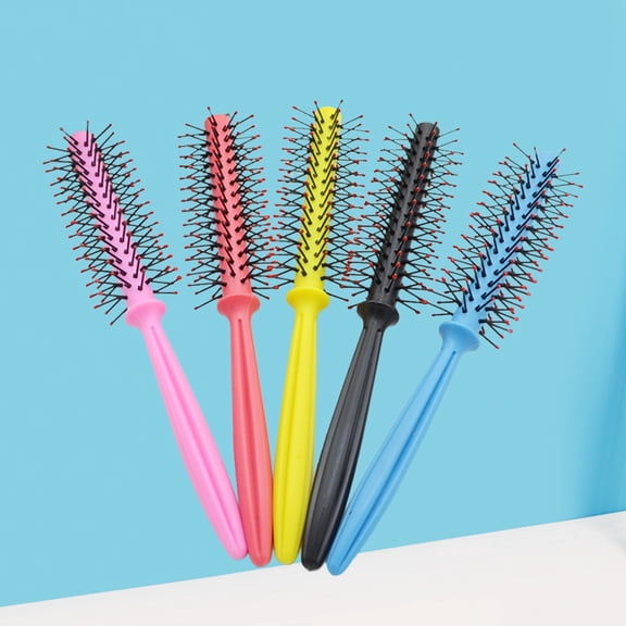 LULULION Plastic Round Bristles Comb Designed for Curly Hair Styling Assorted Colors