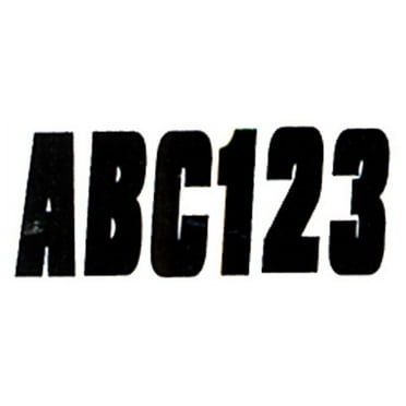 3" Letter Registration Kit Letter Number Sticker Decals Boat PWC Black Reg