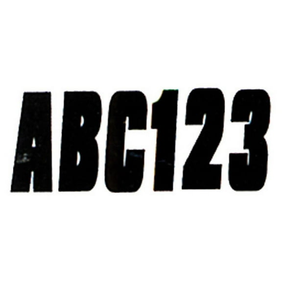 Hardline Products Blk350ec 3" Block Letter & Number Kit Solid Black
