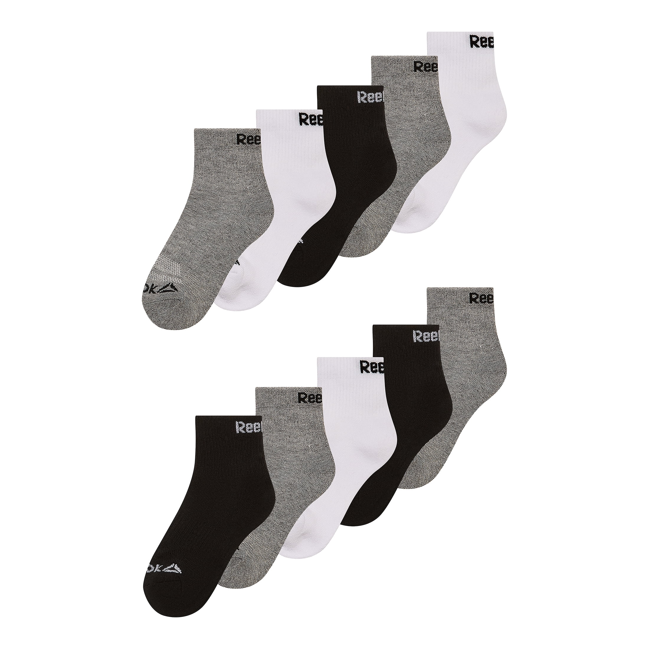 Reebok Boys Pro-Series Ankle Socks, 10-Pack