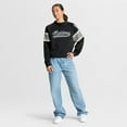 thumbnail image 3 of Women's Fanatics Black Las Vegas Raiders Oversized Hometown Toss Sweep Mock Neck Pullover, 3 of 5