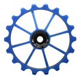 thumbnail image 1 of Advancent Polea de cambio trasero de bicicleta profesional de 18T, rodamiento de cerámica ligera, rueda jockey, polea de cambio trasero, rueda Ciclismo Azul, 1 of 5