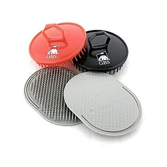 G.B.S Grooming Kit Pet - Red and Black Bath Brushes Pet's Hair Brush Cleaning Slicker Brush Removes Tangles for Pet Hair, Grey Brush Scalp Massager Hair Remover Comb Dog & Cat Grooming Brush