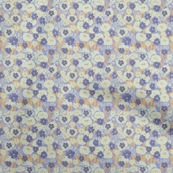 oneOone Viscose Jersey Purple Fabric Abstract Craft Projects Decor Fabric Printed By The Yard 60 Inch Wide