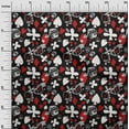 thumbnail image 3 of oneOone Soie Tabby Rouge Tissu de Poker Carte Matériel d'Impression Tissu par la Cour 42 Pouces de Large, 3 of 4