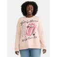 thumbnail image 4 of Terra & Sky Women's Plus Rolling Stones Graphic Sweatshirt, Sizes 0X-5X, 4 of 5
