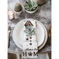 thumbnail image 2 of Sweet Home Cloth Napkins Set of 6 Reusable Dinner Napkins, Western Stars Bird Houses White Wood Plank Cocktail Napkin Washable Table Napkins for Wedding/Holiday Party/Baby Shower 20"x20", 2 of 7