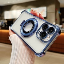 Magnetic for iPhone 13 Pro Max Case Clear with Ring Stand, MagSafe Compatible Case with Lens Protector, Military Grade Protection Four-Corners Shockproof Case for iPhone 13 Pro Max, Blue