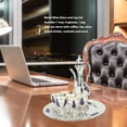 thumbnail image 3 of Wine Glass Pot Set, Exquisite Decorative Alloy Wine Glass Pot Set Rustproof Wine Glass Pot Set For Home Party Wedding, 3 of 8