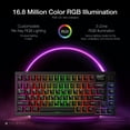 thumbnail image 3 of TECWARE Spectre 75% RGB Mechanical Gaming Keyboard with Customizable LCD Screen, Multi-Function Knob, Gasket Mount, South Face 5-Pin Universal Hot-Swappable Sockets Blac, 3 of 8