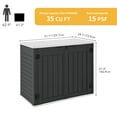 thumbnail image 6 of Uforic Outdoor Horizontal Storage Sheds, Weather Resistant Resin Tool Shed, Multi-Opening Door for Easy Storage of Bike, Trash Cans, Garden Tools, Lawn Mowers, 35 Cu ft, 6 of 8