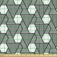 thumbnail image 2 of Ambesonne Art Deco Fabric by the Yard Upholstery, Triangles and Hexagons Art, 5 Yards, Charcoal Grey and White, 2 of 5