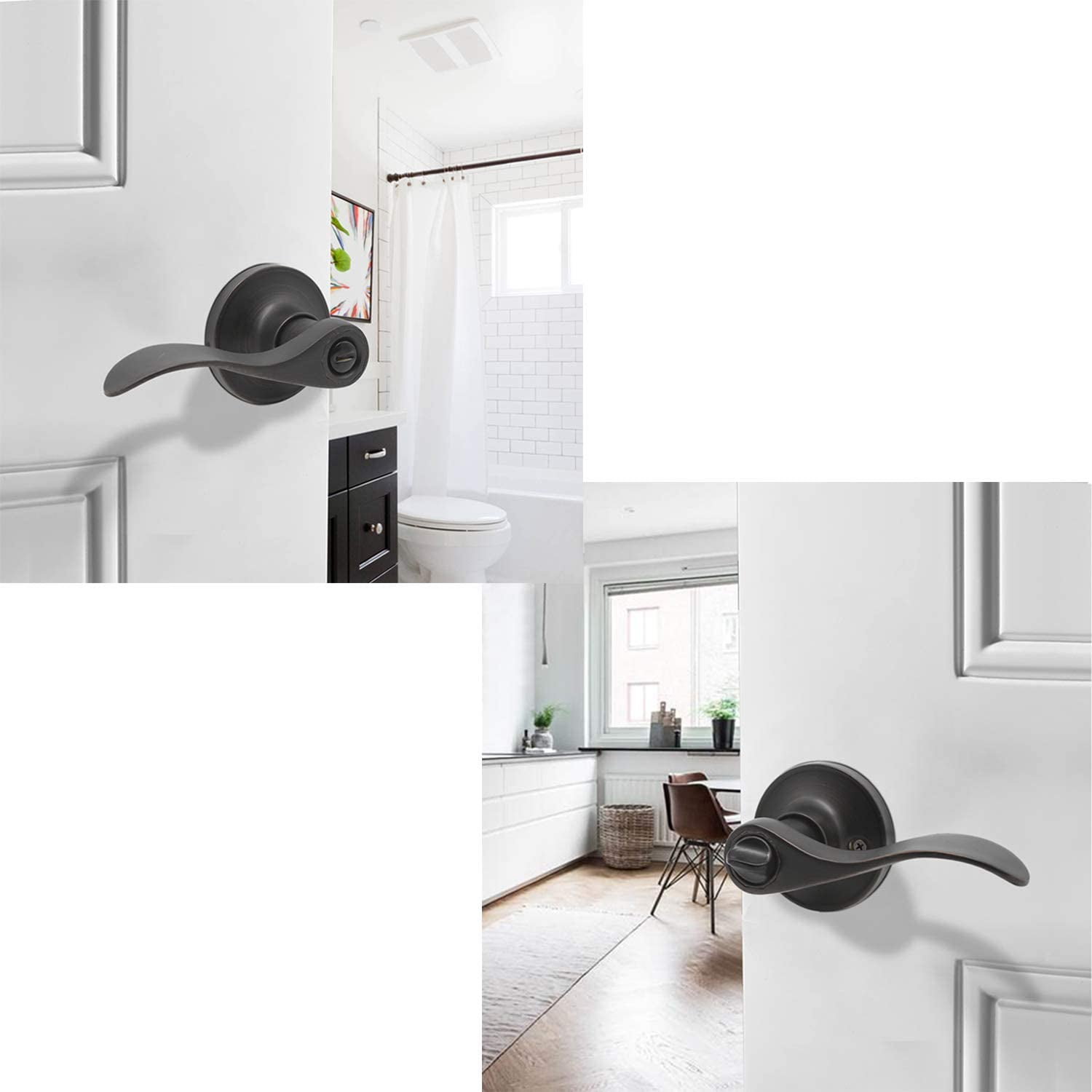 Hardware Privacy Door Lever Lever Door Handle Thumb Turn Lock Inside