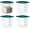 4Qt-4 Pack(Green Lids), variant on 4 Pack Round Food Storage Containers with Lids, 4Qt Translucent Commercial Food Container, Polypropylene, BPA Free, Includes Labels & Measuring Cups