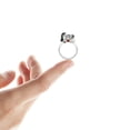 thumbnail image 3 of Bague de Fiançailles Ajustable pour Femmes avec Zircons Ronds Étincelants et Ouverture Élégante, Bijou d'Alliance, 3 of 5