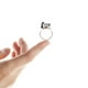 thumbnail image 3 of Anillo ajustable con abertura, circonitas de corte redondo, anillos de boda para mujer, anillos de joyería para mujer, 3 of 7