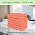 thumbnail image 4 of Elegant Comfort 100% Turkish Cotton 18-Pack Waffle Kitchen Towels - Quick Drying and Absorbent Kitchen Dishcloth Towels, Soft Multi-Purpose Cleaning Towels, 13 x 13, Coral, 4 of 5