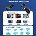 thumbnail image 7 of USB C Car Charger, Dual Port Car Charger Fast Phone Charger Adapter with 2 Pcs 6FT Type C Cables, Car Phone Chargers Compatible with iPhone, Samsung, Android, Car Accessories for Women Men, Blue, 7 of 7