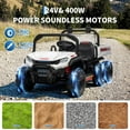 thumbnail image 5 of Eastvita 24V 4WD Electric Ride-On Dump Truck, 2-Seater, Remote, Dump Bed, 3 Speeds, Music, 5 of 8