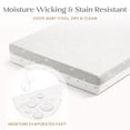 thumbnail image 6 of Delta Children Refresh 2-Stage Crib and Toddler Mattress - Breathable Cover and Core - Machine Washable - GREENGUARD Gold – Waterproof - Sustainably Sourced Core, Grey, 6 of 10