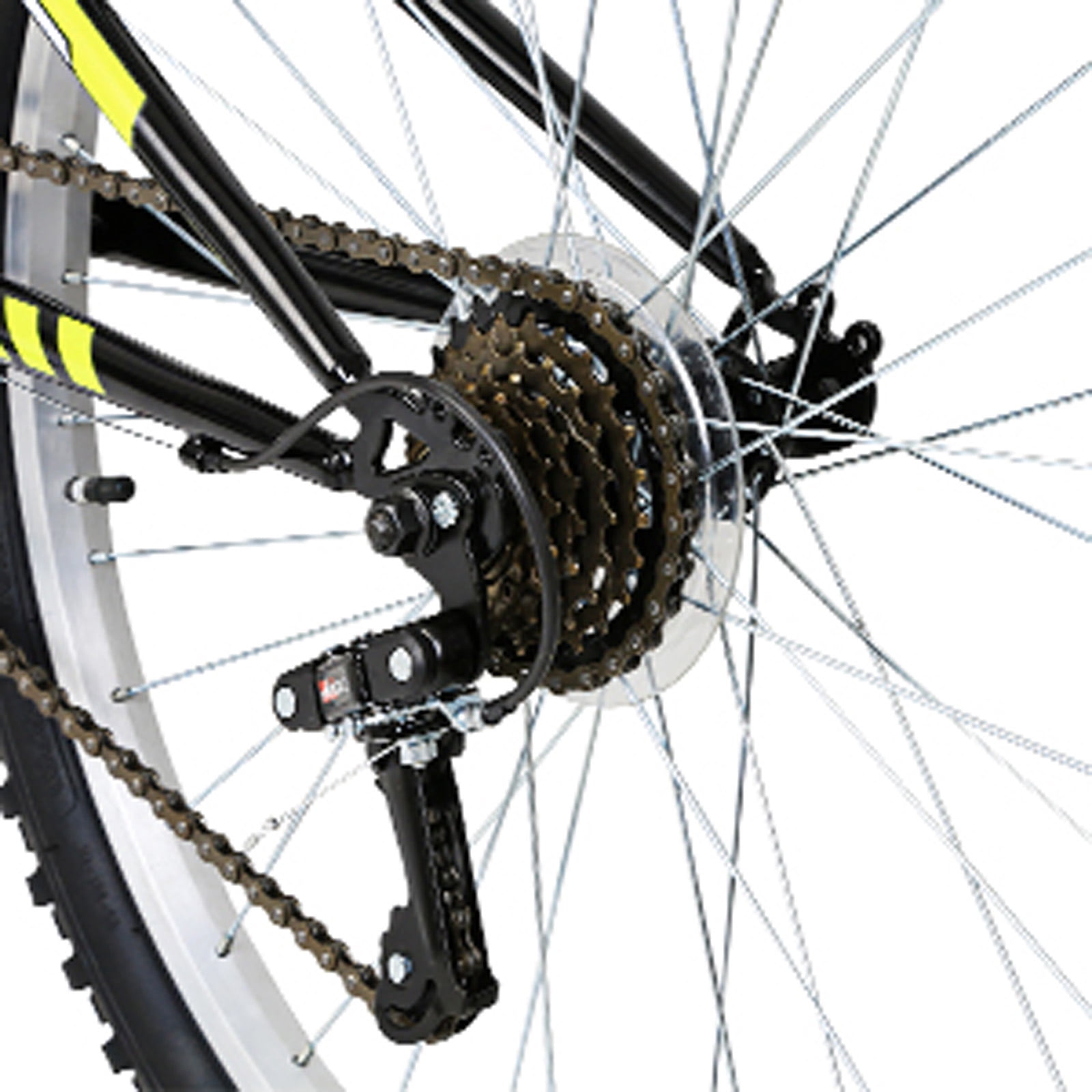Hykolity 26 in Mountain Bike Sport Bicycle, 18 Speed Mtb Cycling for Adult Men Women Age 14+, Dual Full Suspension Outdoor Sport Bikes, White