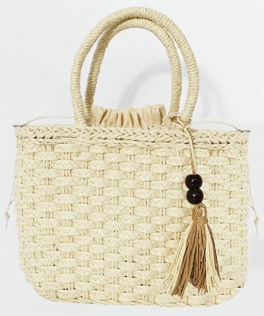 Kukuzhu Handwoven Straw Bag for Women Lightweight Shopping Tote Handbag Purse Boho Bag