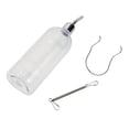 thumbnail image 2 of Rdausd Stainless Steel Hanging Pet Water Bottle with Ball Nozzle, Drip-Free Drinker for Rabbit Hamster Guinea Pig Ferret Small Animals, Cage Mount Automatic Water Feeder Bottle, 2 of 8
