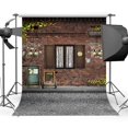 thumbnail image 1 of BSDHOME Polyester 5x7ft Brick Wall Backdrop Wooden Window Billboards Marble Floor Background Backdrops for Photographers, 1 of 3
