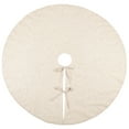 thumbnail image 5 of Saro Lifestyle XM731.N72R 72 in. Natural Linen Blend Christmas Tree Skirt, Natural, 5 of 5