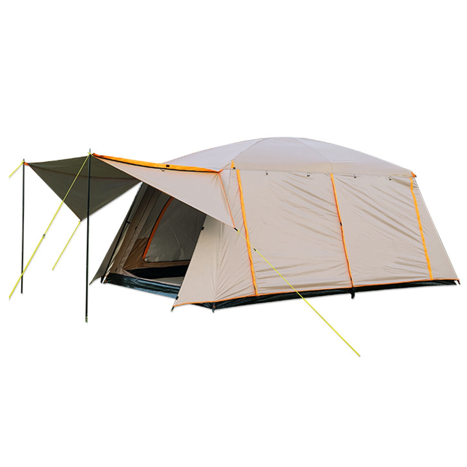Large Capacity Backpacking Tent, Water Proof Portable Camping Tent with 2 Room for Outdoor Activities in All Weather