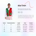 thumbnail image 7 of YiZYiF Men's Mrs Santa Claus Christmas Elf Vest Costume Sleeveless Red Green Color Block Waistcoat Top Red&Green L, 7 of 7